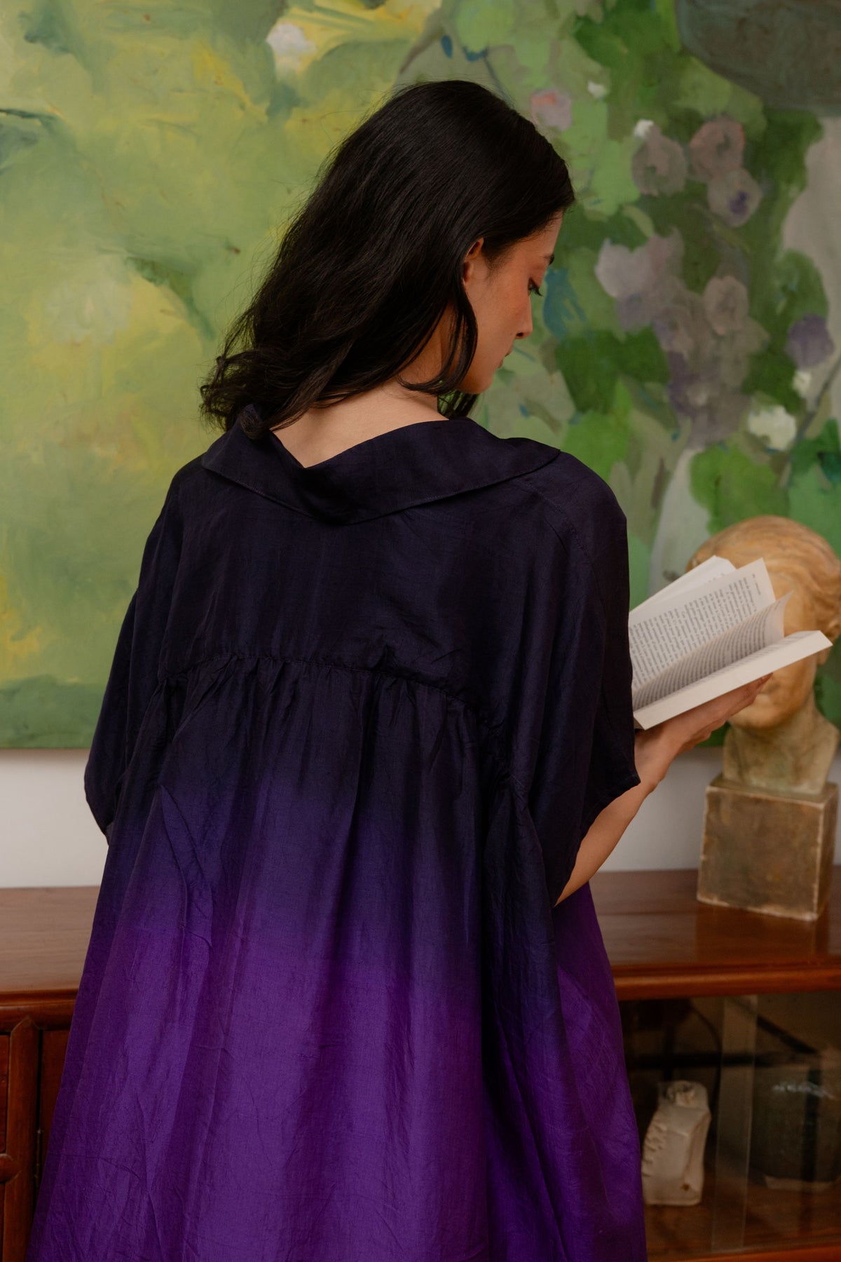Purple Ombre Shirt Dress