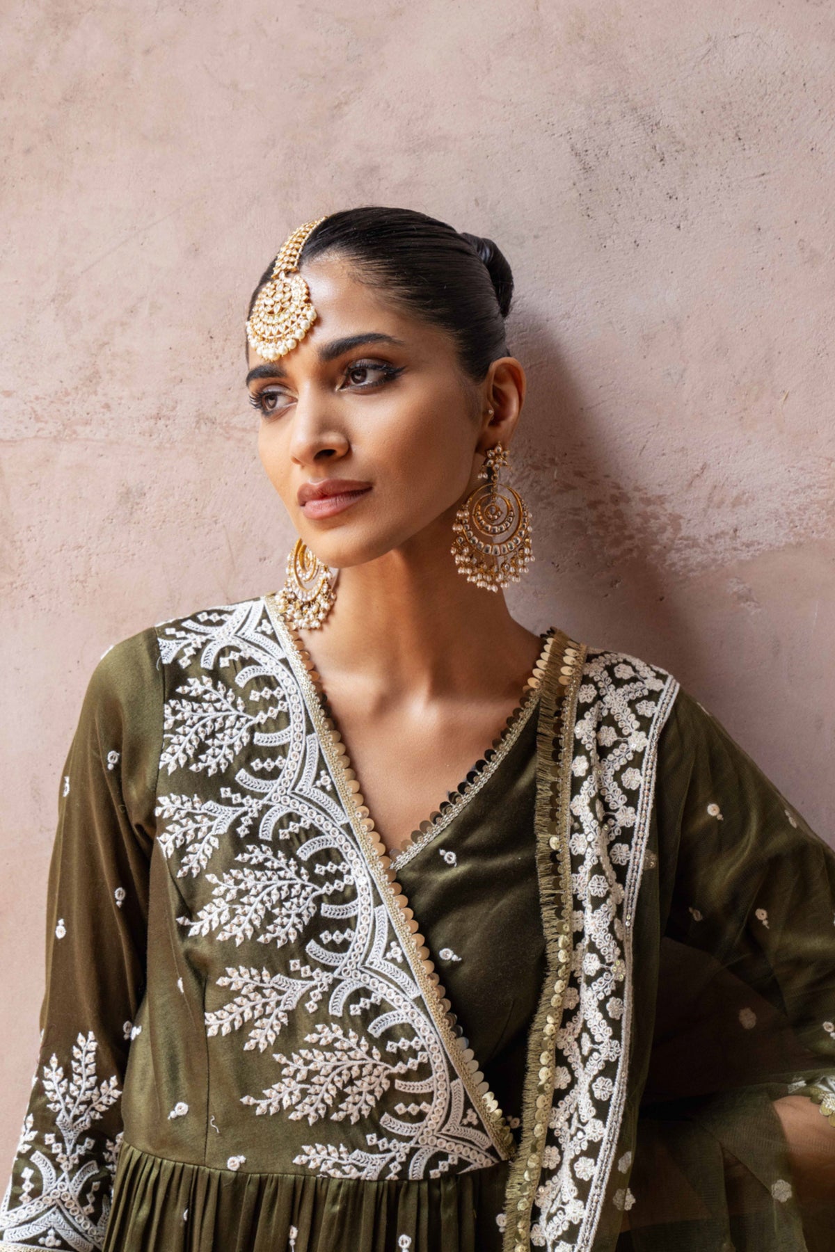 Olive Forest Sharara Set