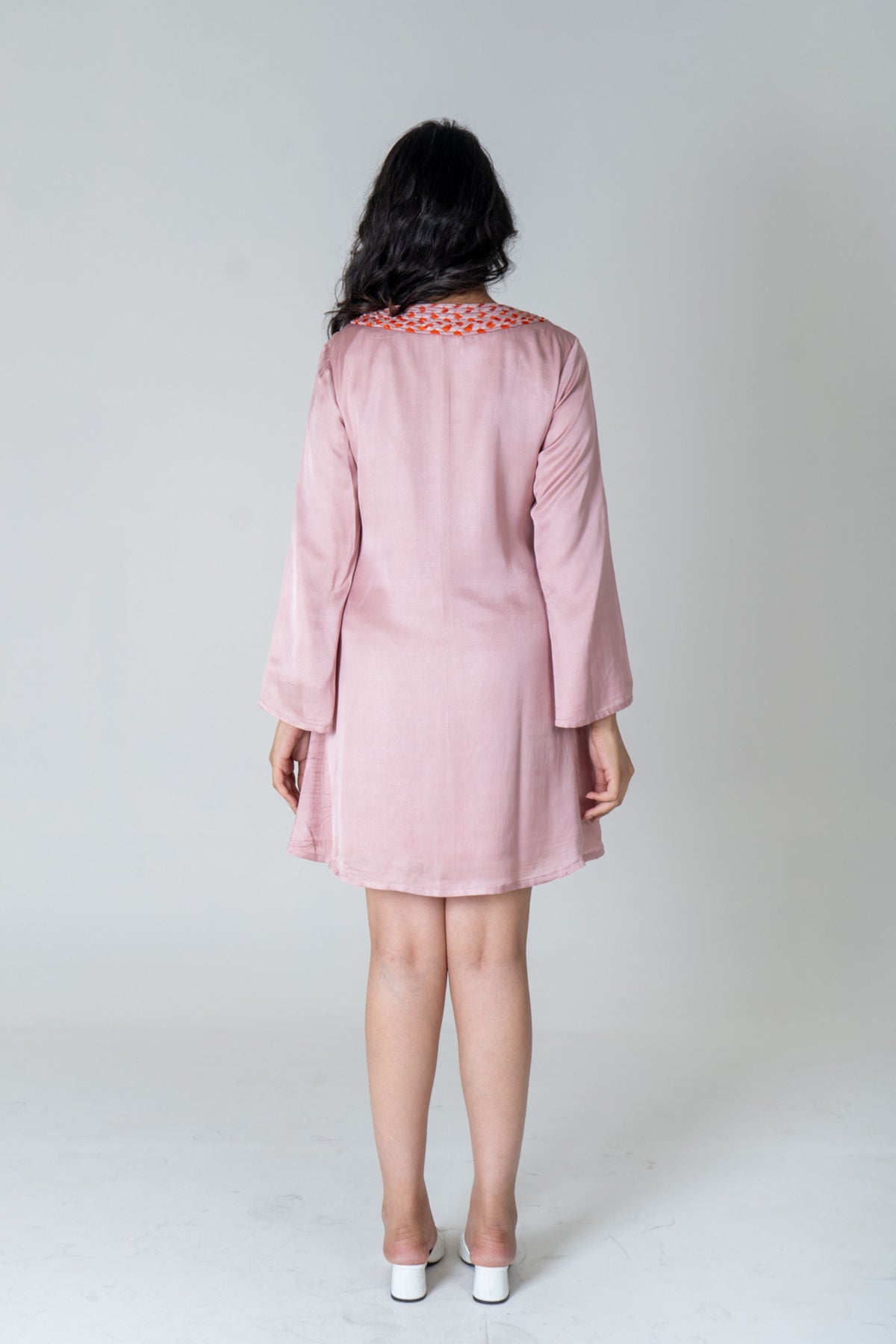Pink-orange Short Dress
