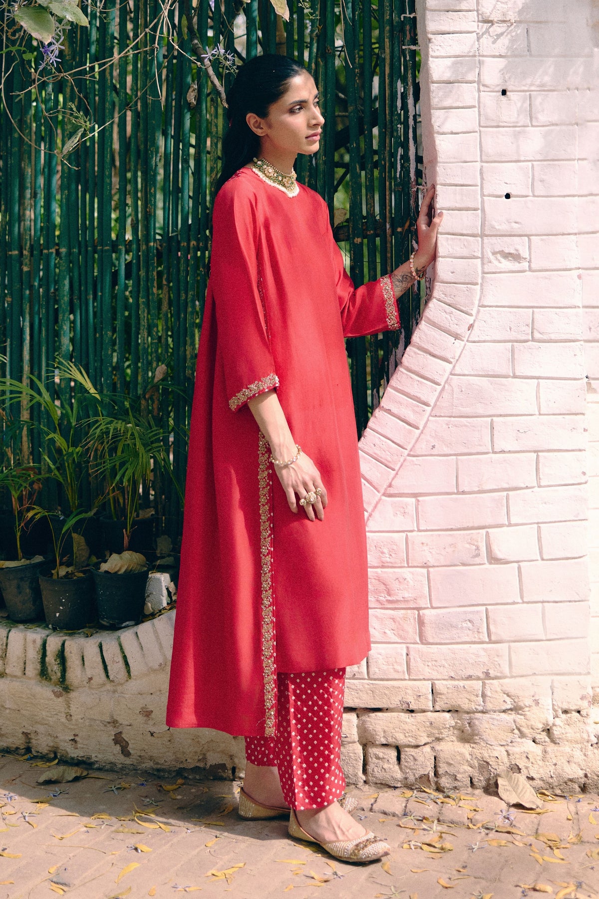 Whispers Bandhani Kurta Set