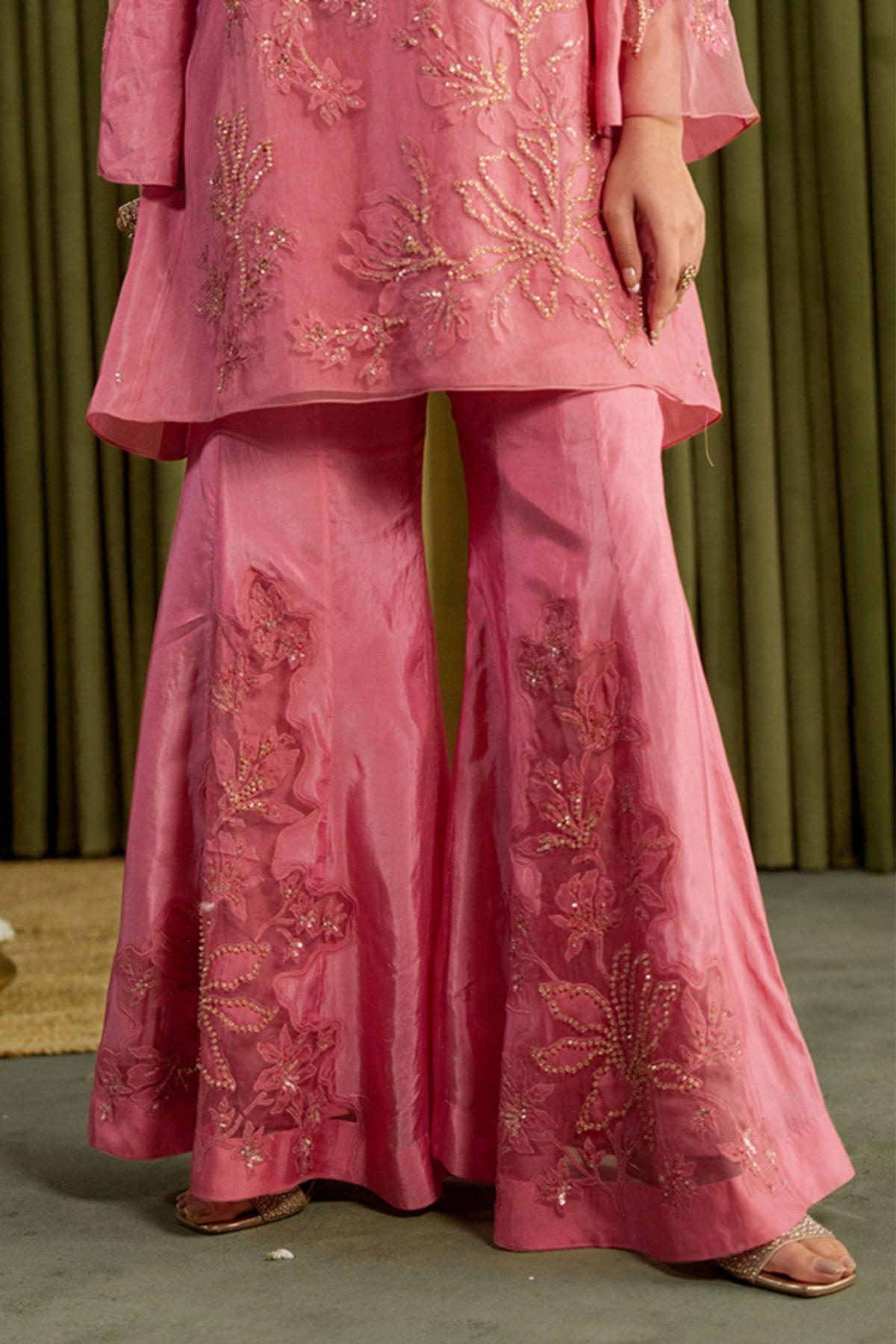 Rose Pink Sharara Set