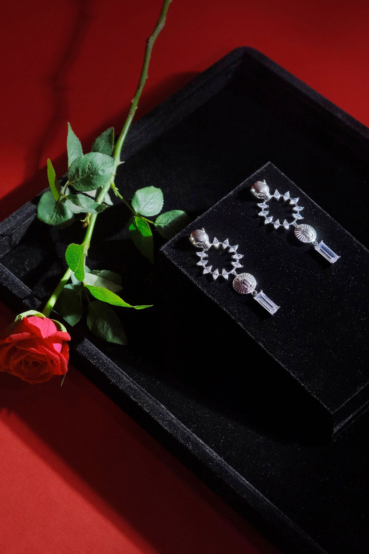 White Nouvelle Panthère Earrings