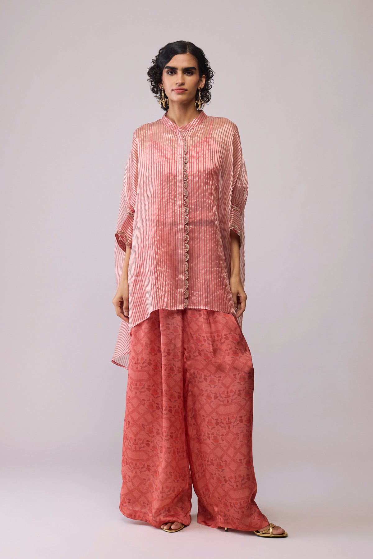 Manya Red Stripe Kaftan
