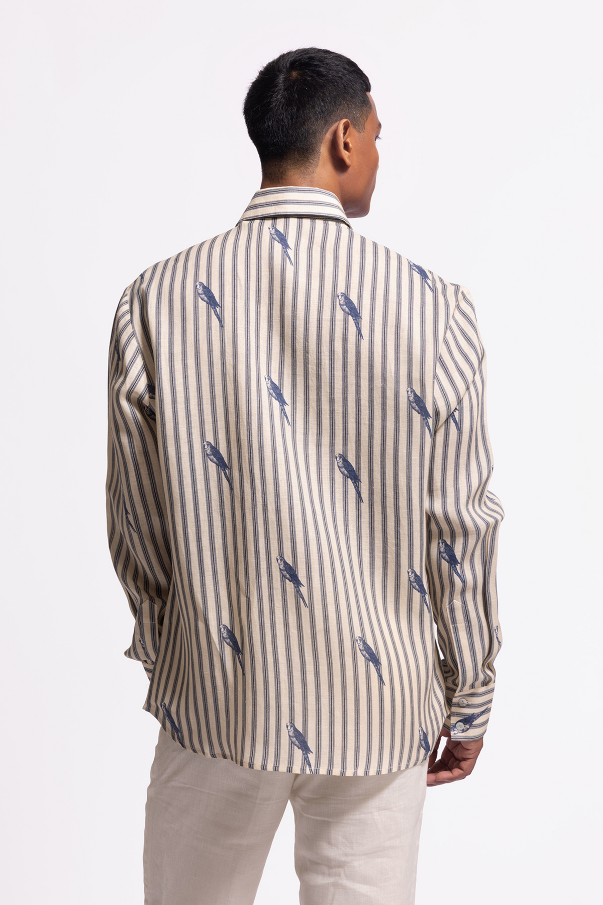Ivory Bird Print Shirt