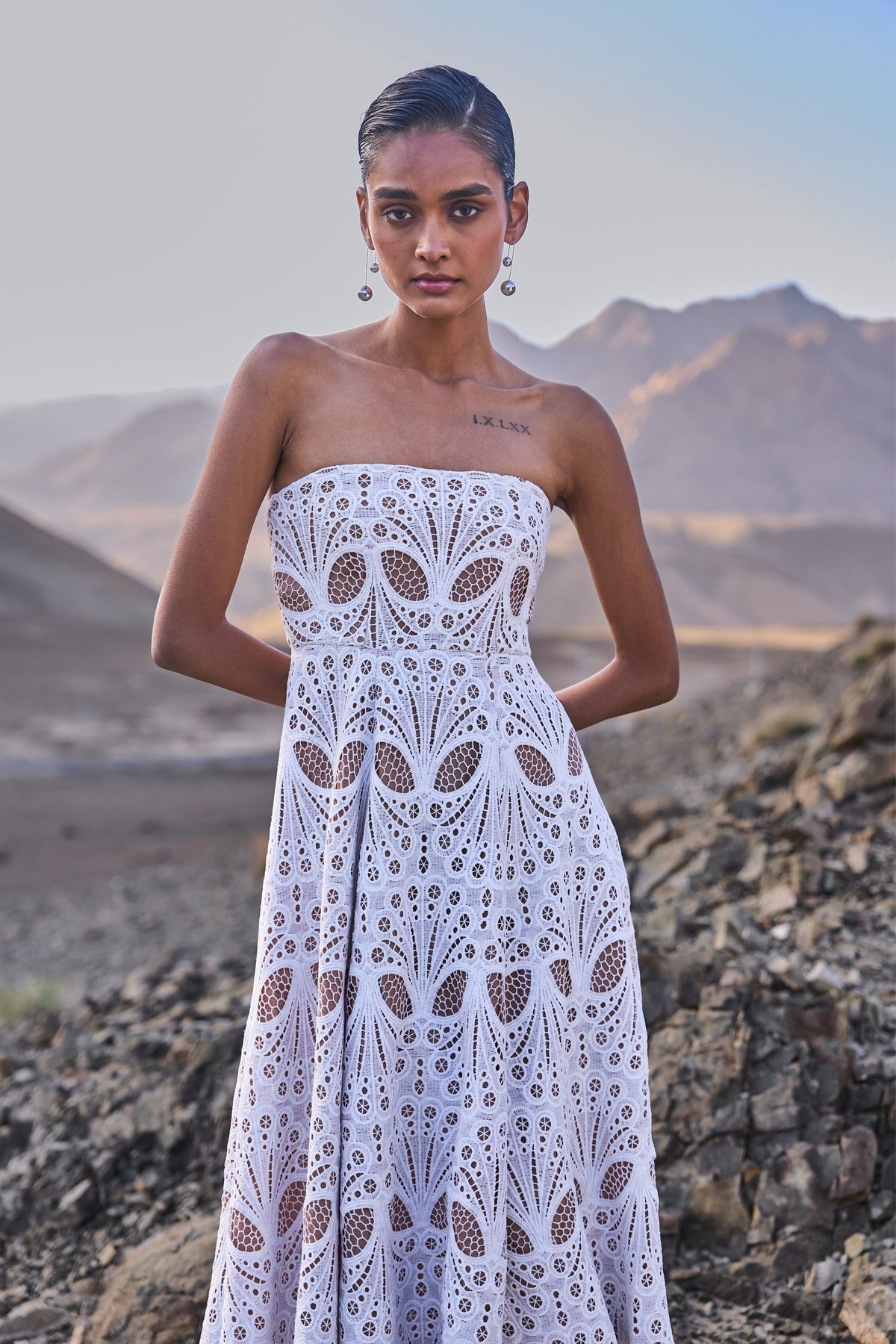 Cutwork Lace Midi