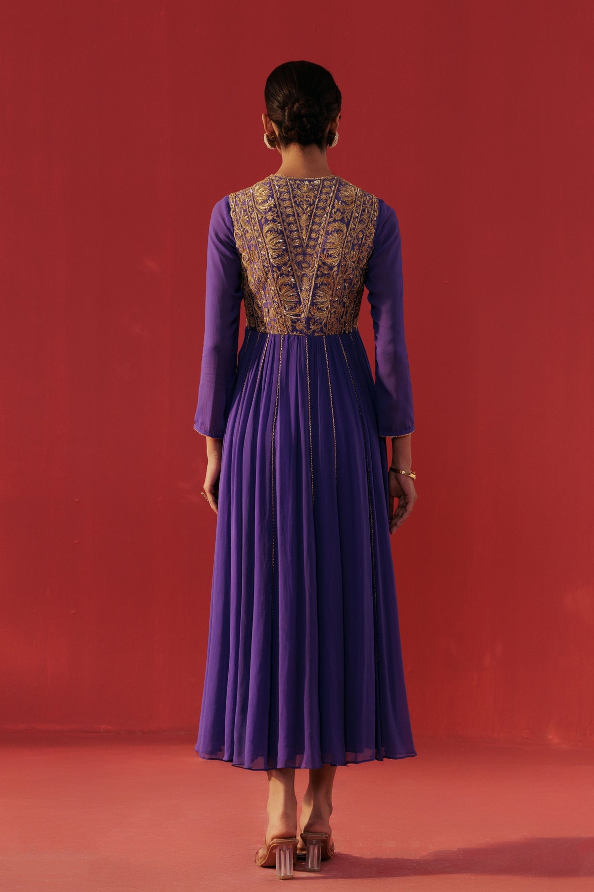 Iris Purple Georgette Anarkali