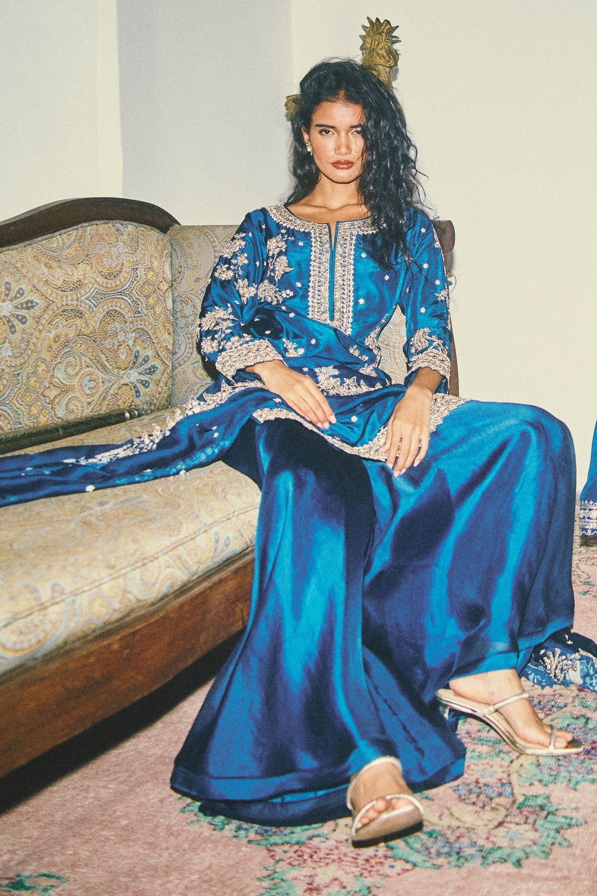 Ruby Purple Sharara Set