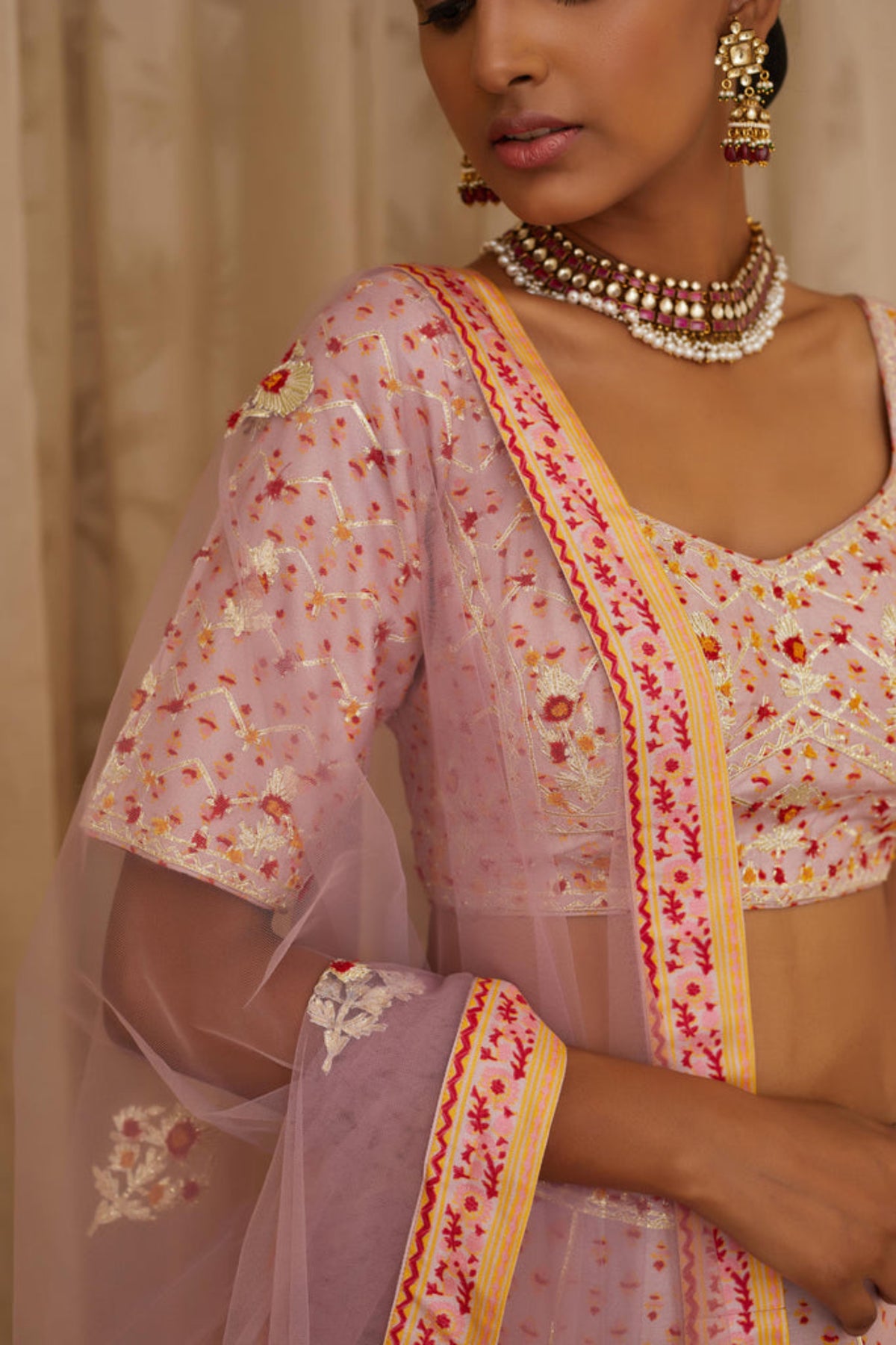 Light lavender lehenga set