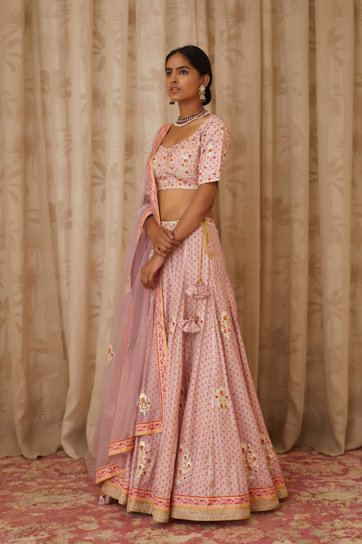 Light lavender lehenga set