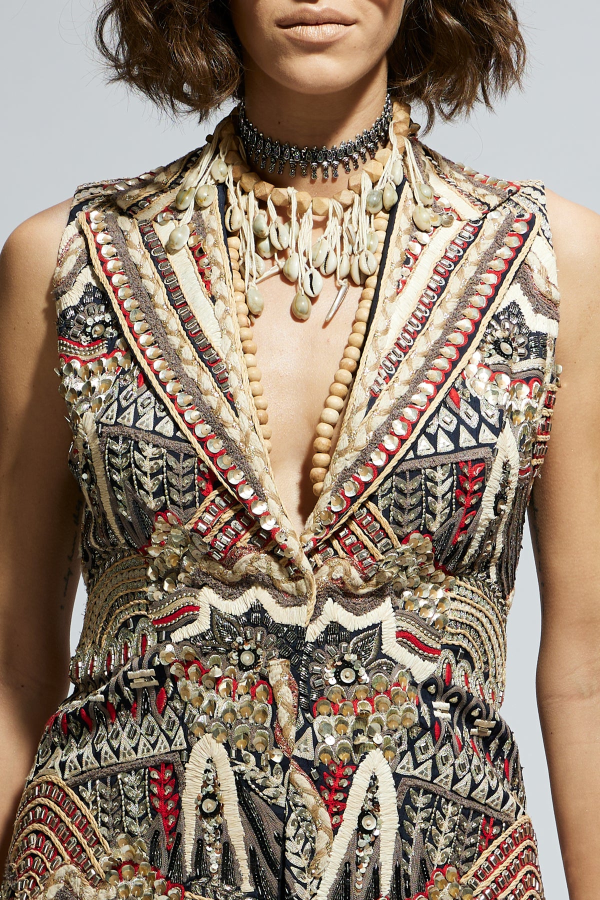 Multi Abstract Embellished Jacket