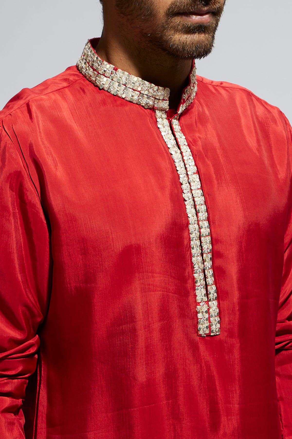 Orange Solid Kurta With Pants