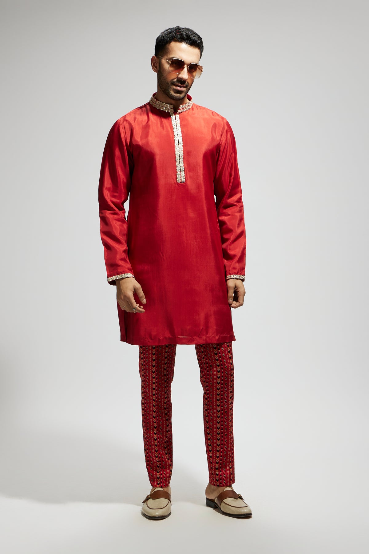 Orange Kurta With Pants