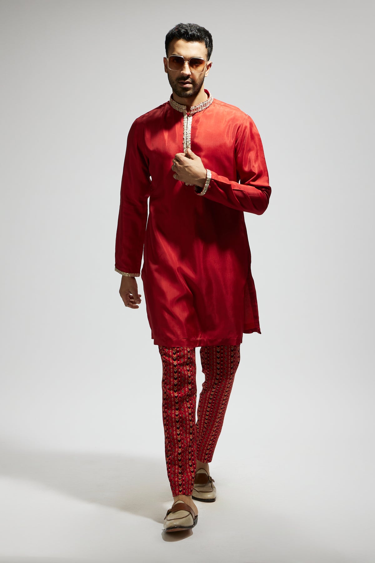 Orange Kurta With Pants