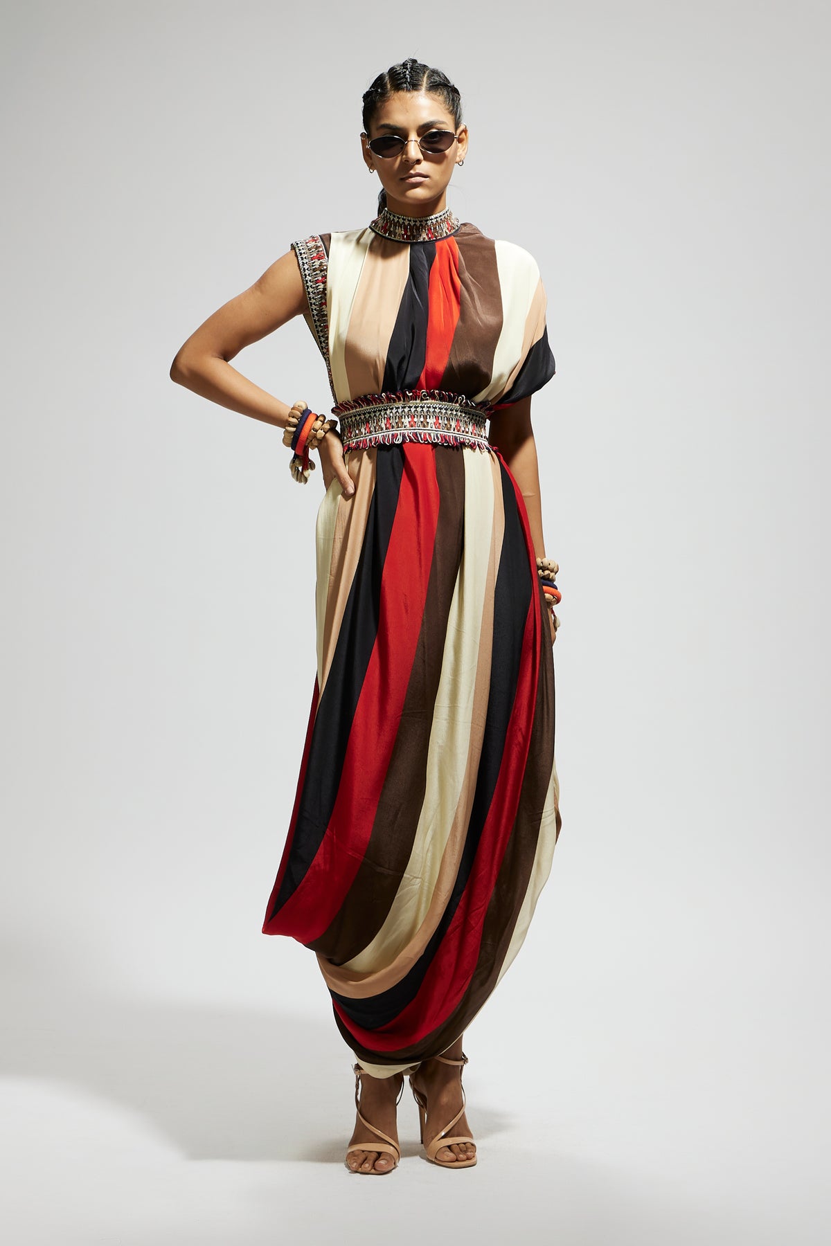 Samsara Stripe Dress With Belt
