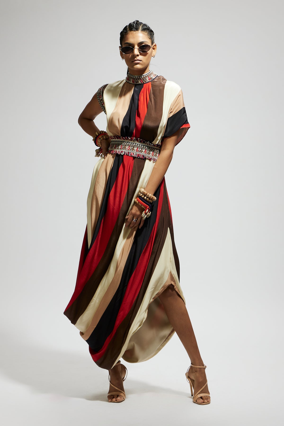 Samsara Stripe Dress With Belt