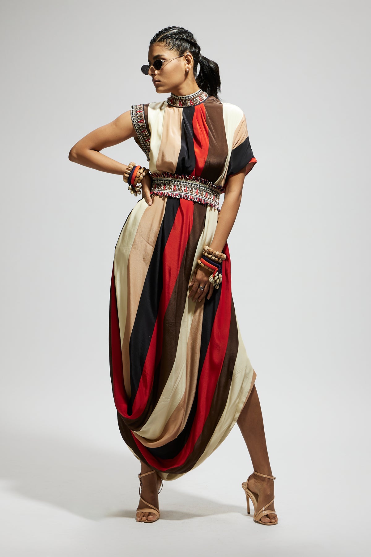 Samsara Stripe Dress With Belt