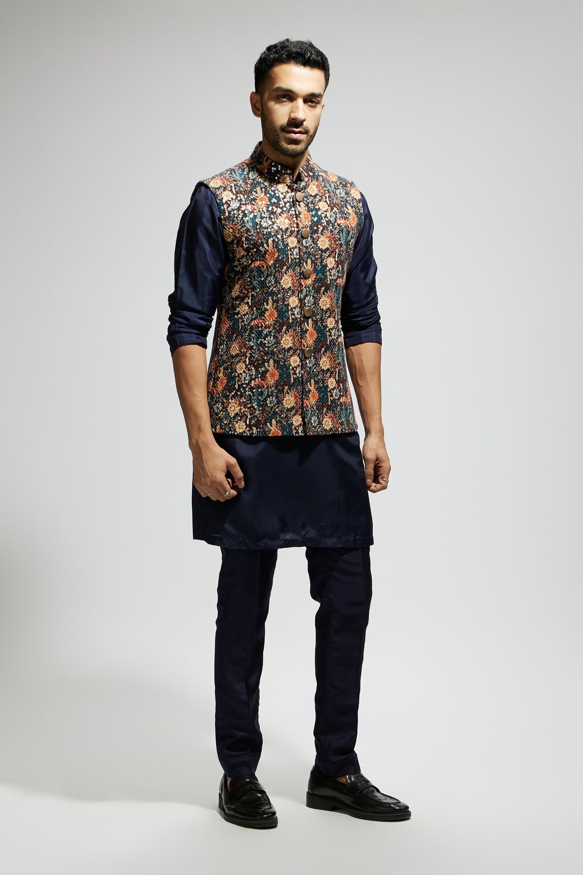 Blue Jaal Embellished Bandi