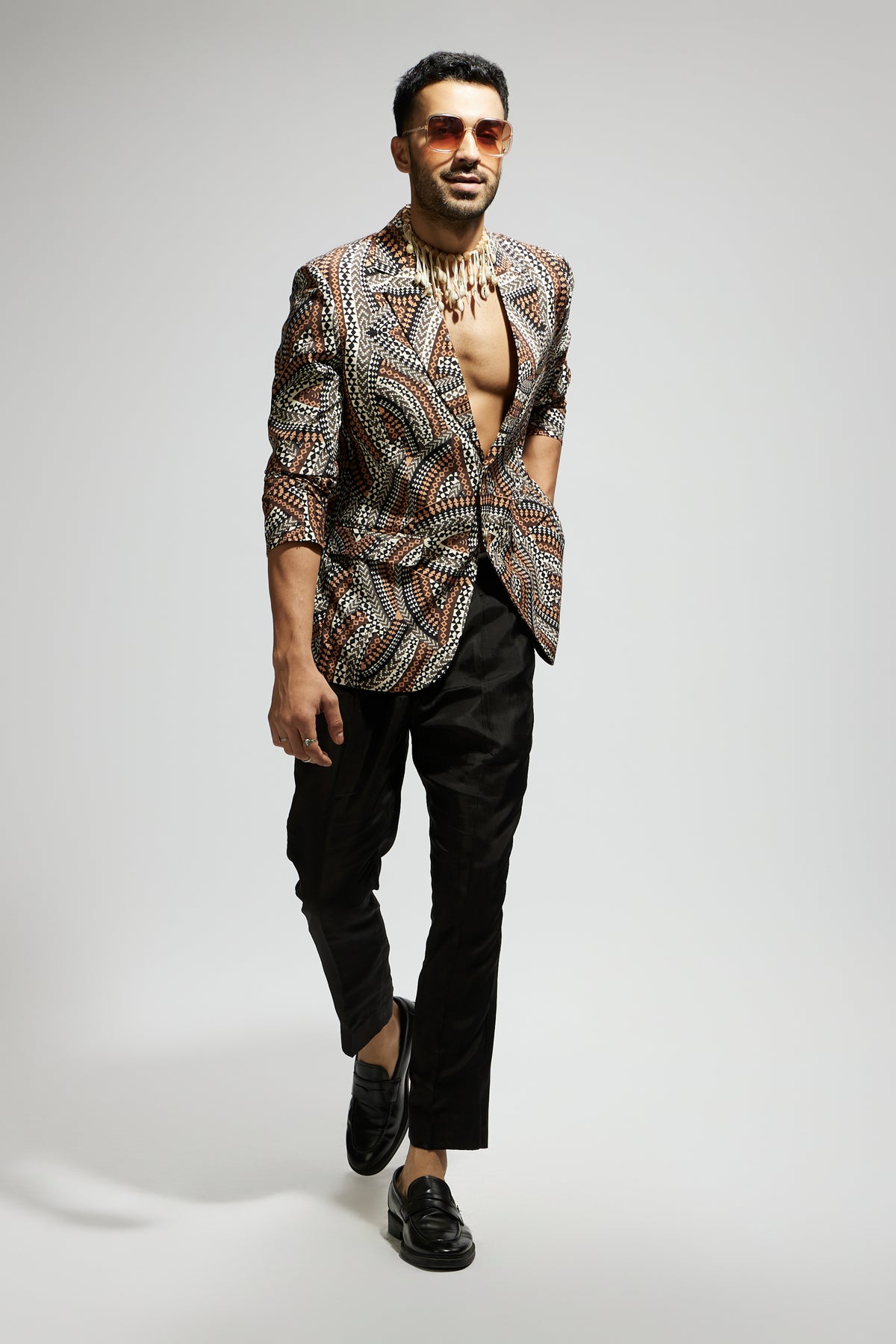 Zentangle Printed Blazer