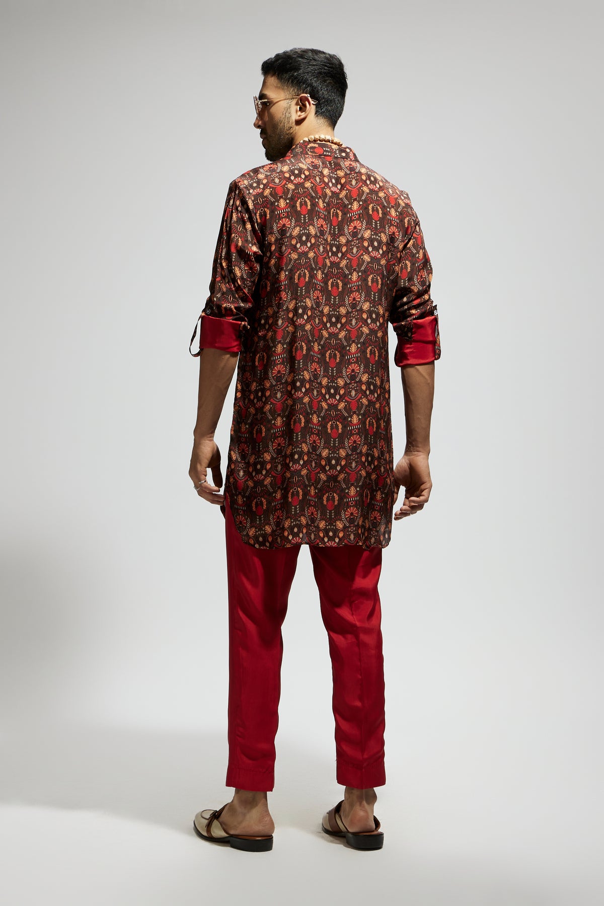 Grey Jaal Printed Kurta