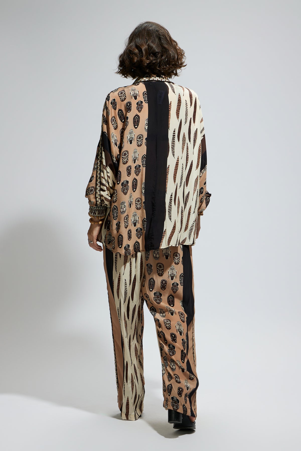 Ivory Print Oversized Co-ord Set