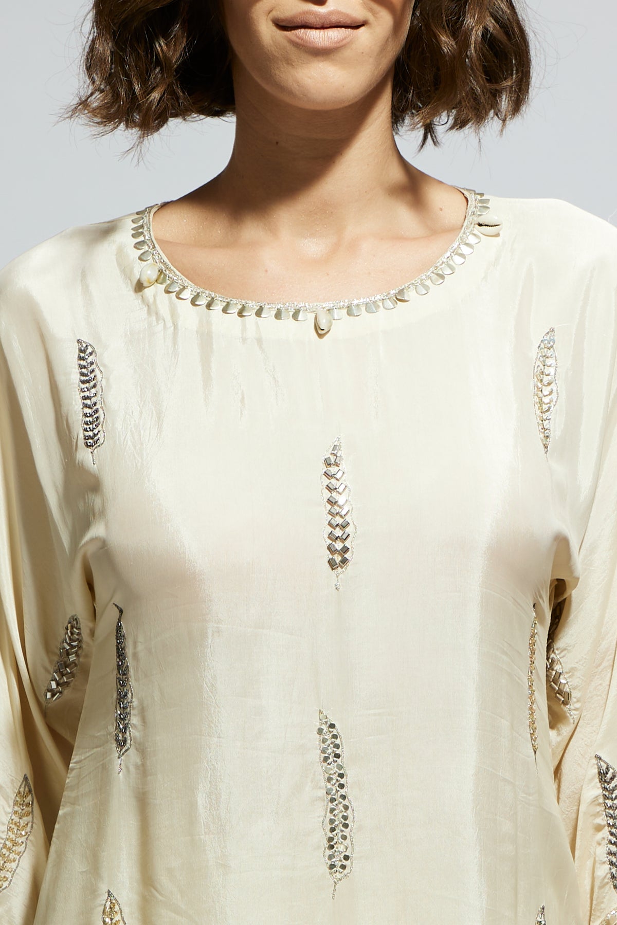 Ivory Embellished Tunic Set