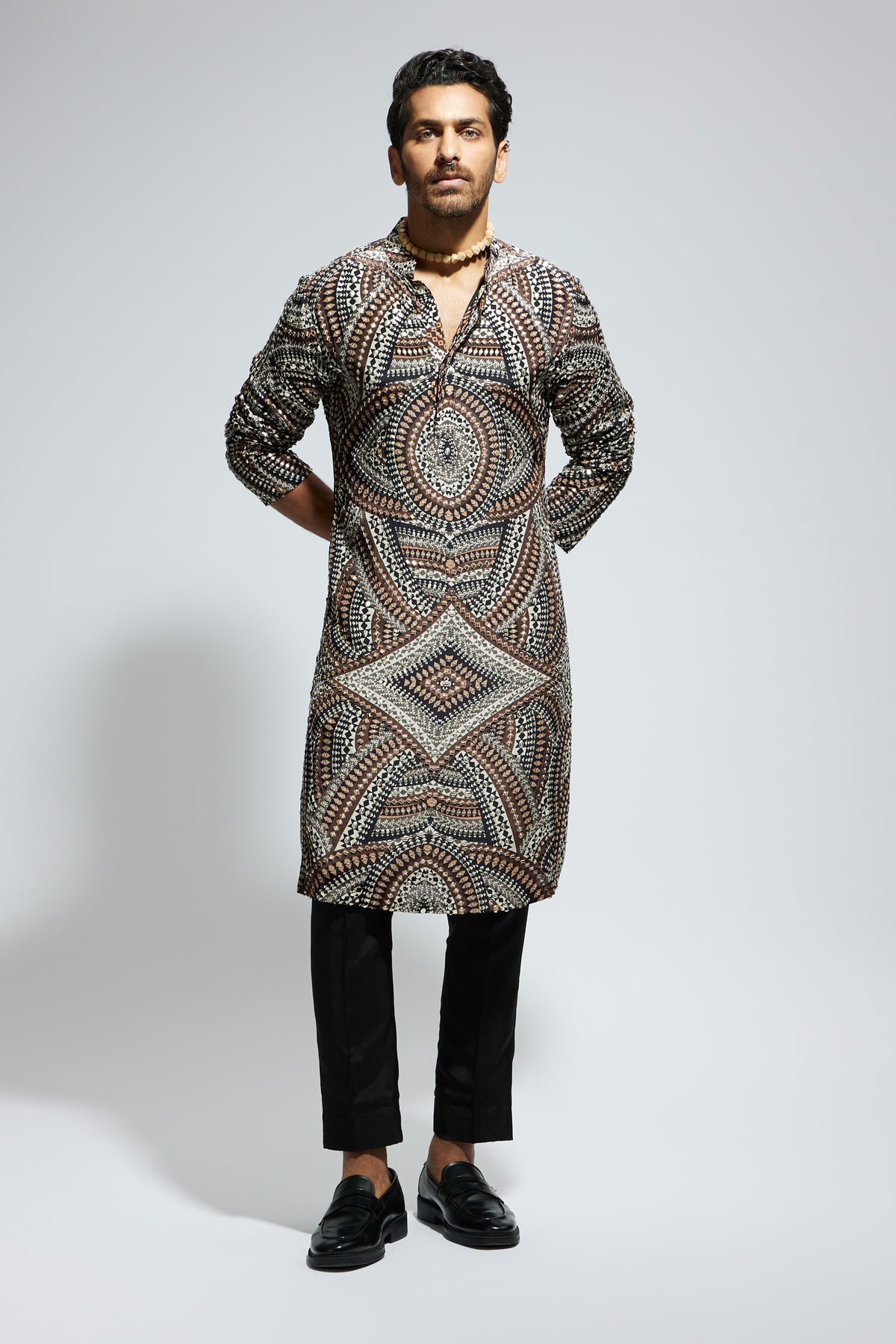 Zentangle Long Kurta Set
