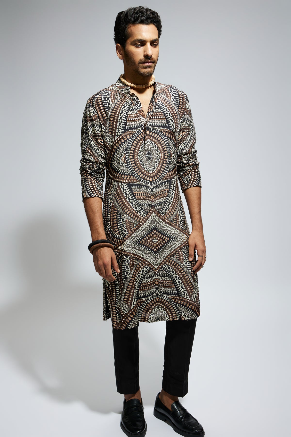 Zentangle Long Kurta Set