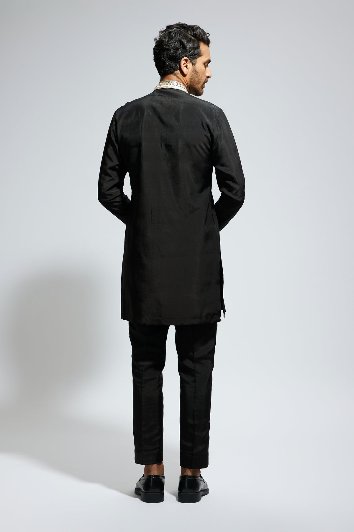 Black Threadwork Embroidered Kurta Set