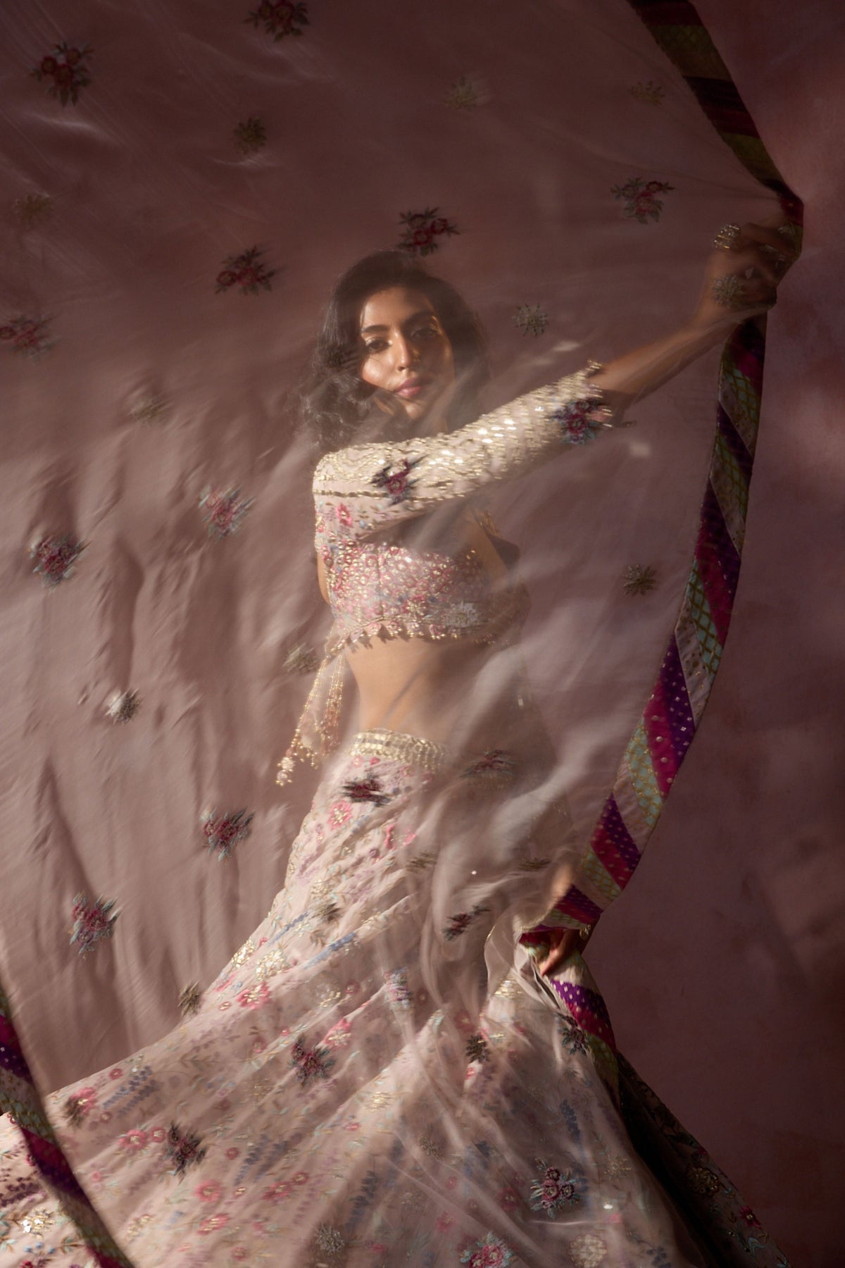 Dusty Pink Lehenga Set