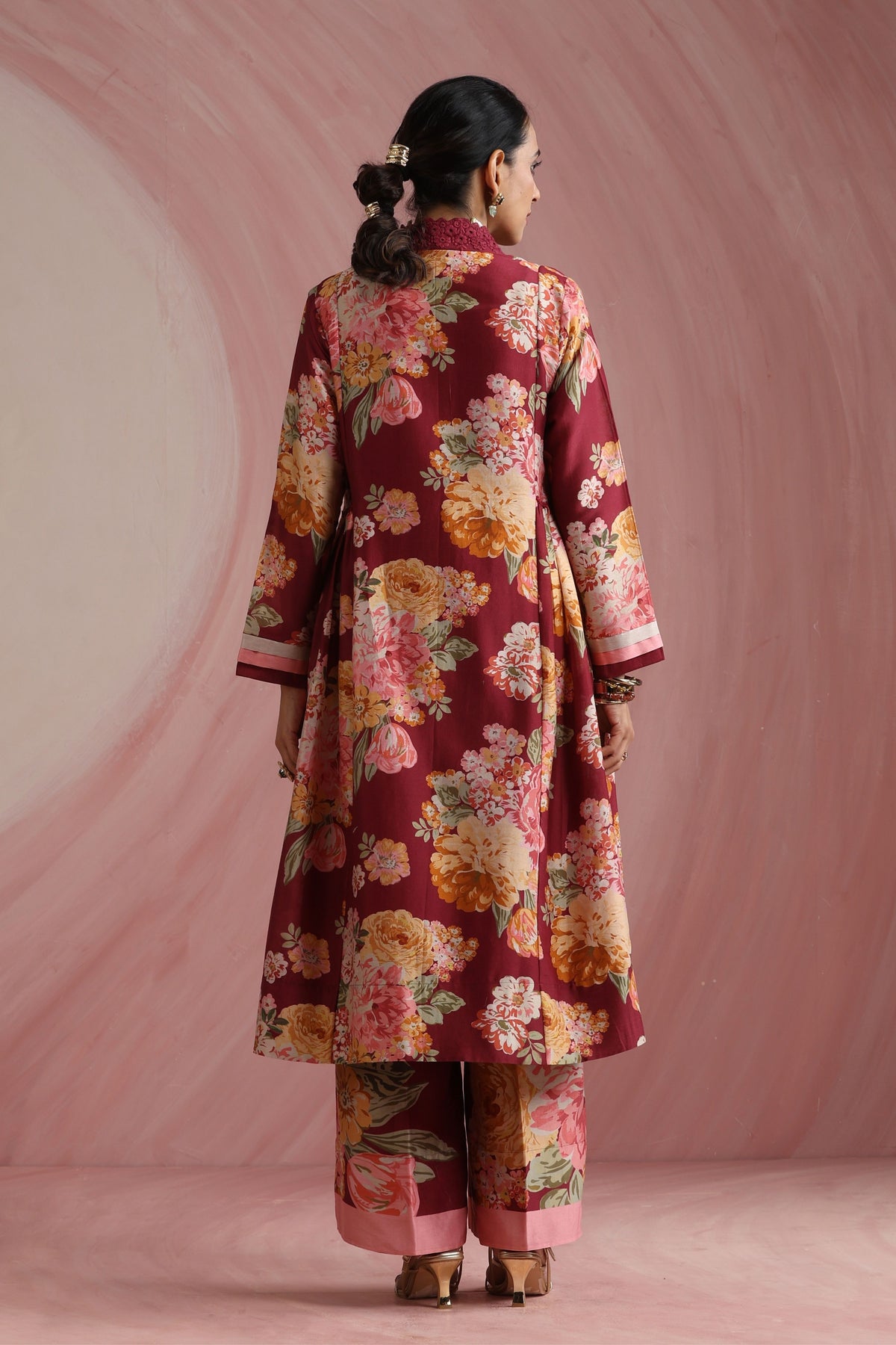 Burgundy Kurta Set