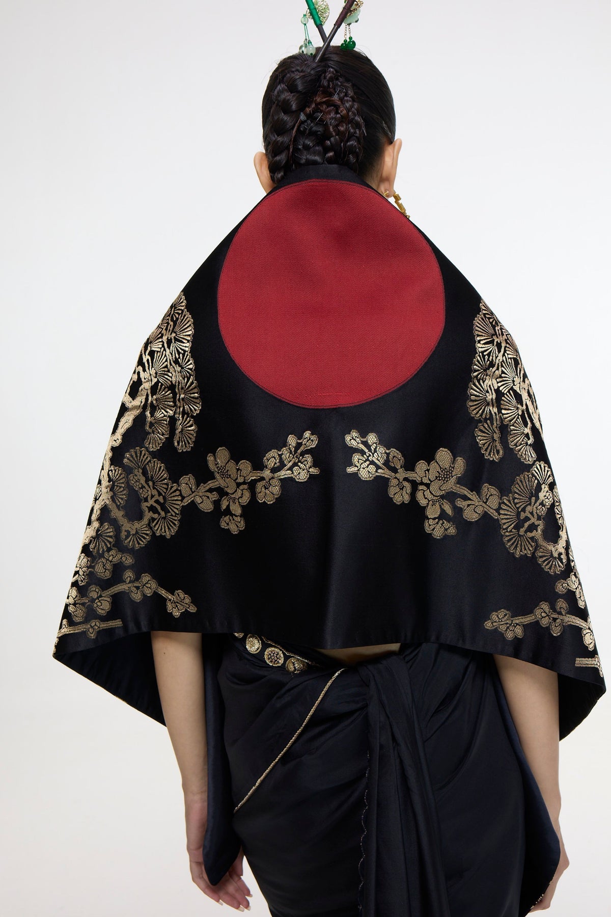 Handwoven Onyx Silk Shawl