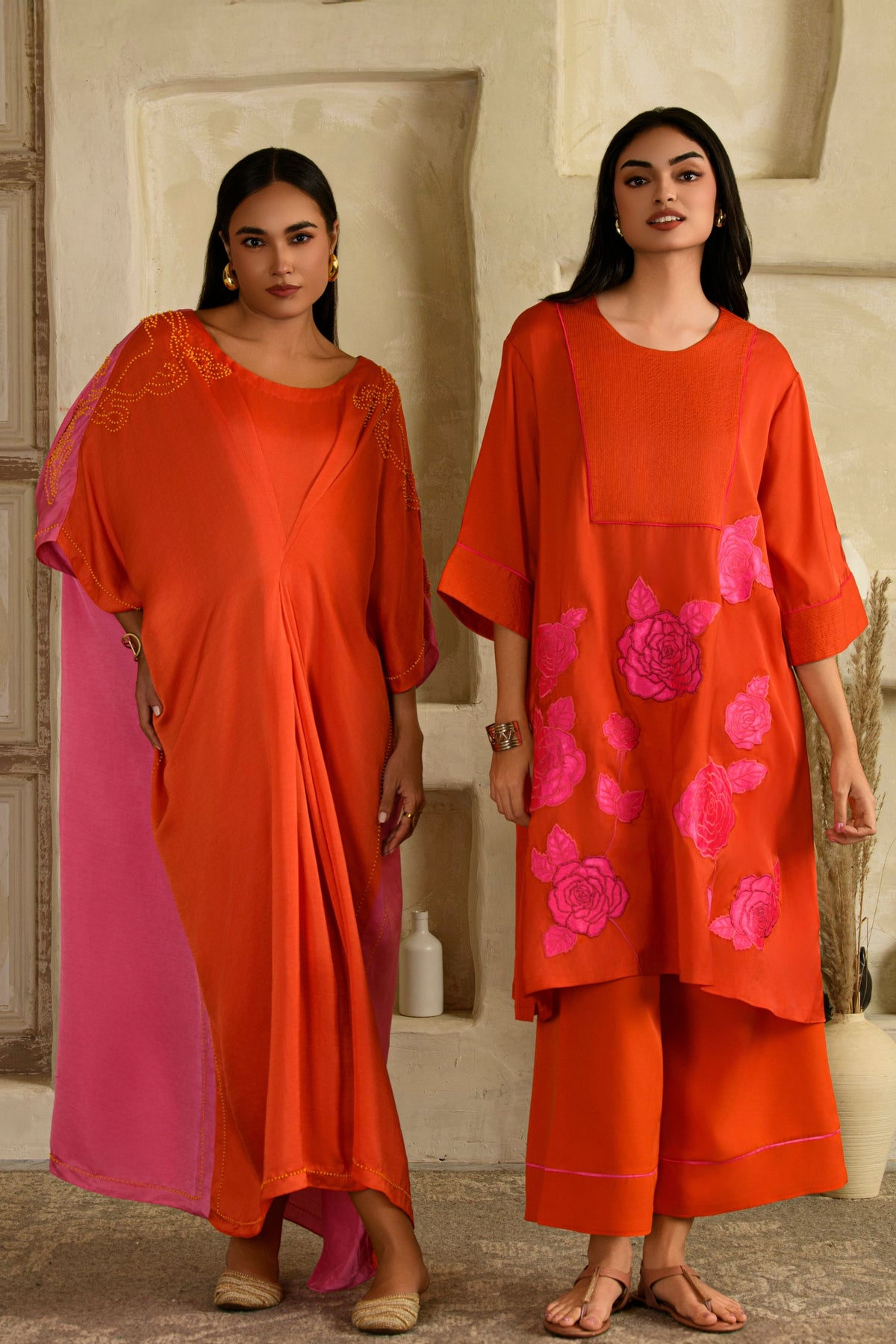 Baawri Colorblock Kaftan Dress