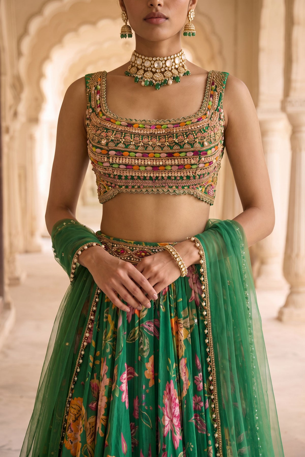 Panna Gulzaar Lehenga Set
