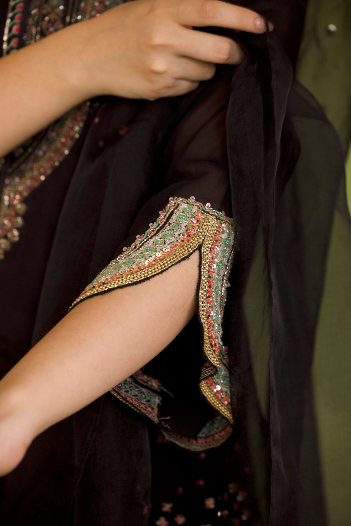 Black Georgette Kurta Set