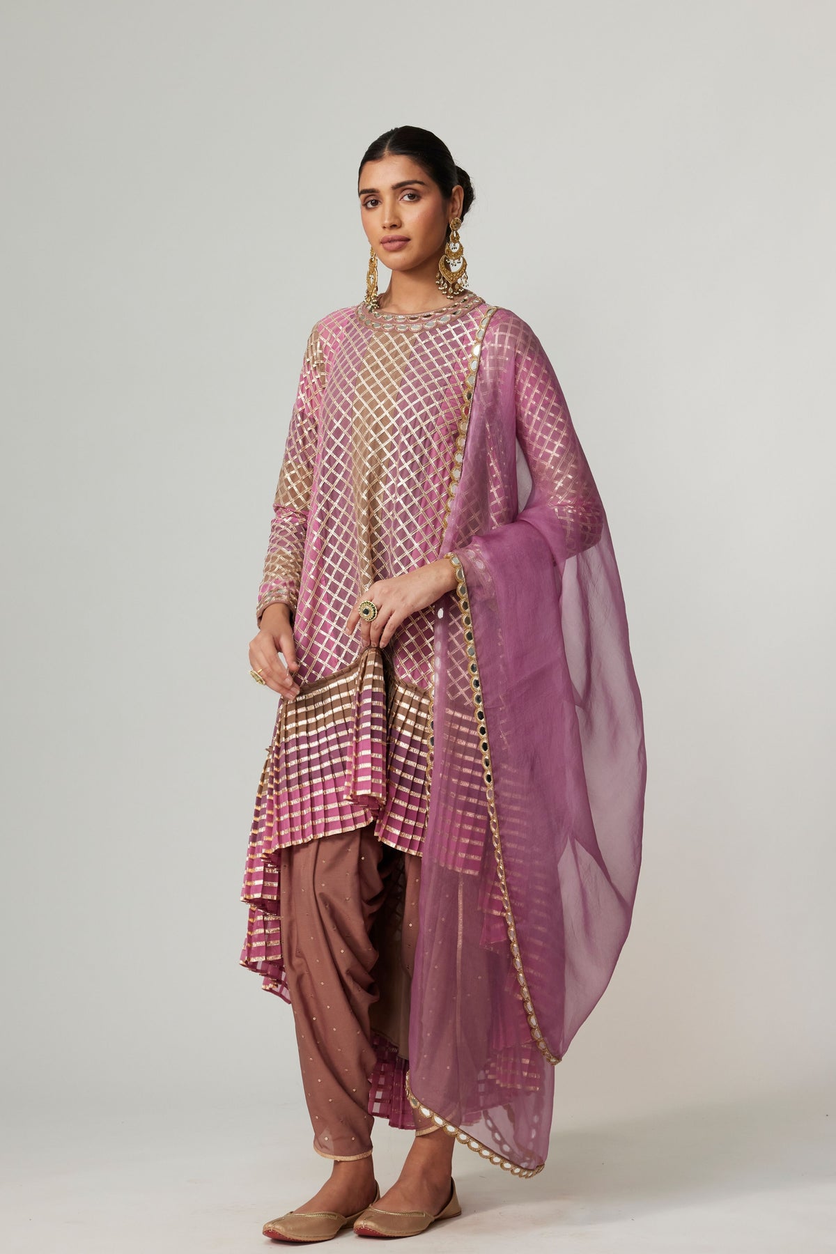 Mud Mauve Multicolor Kurta Set