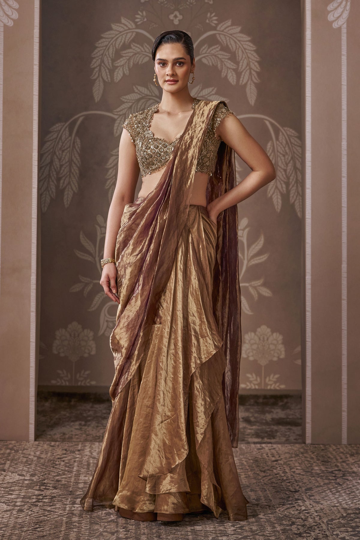 Antique Drape Saree Set