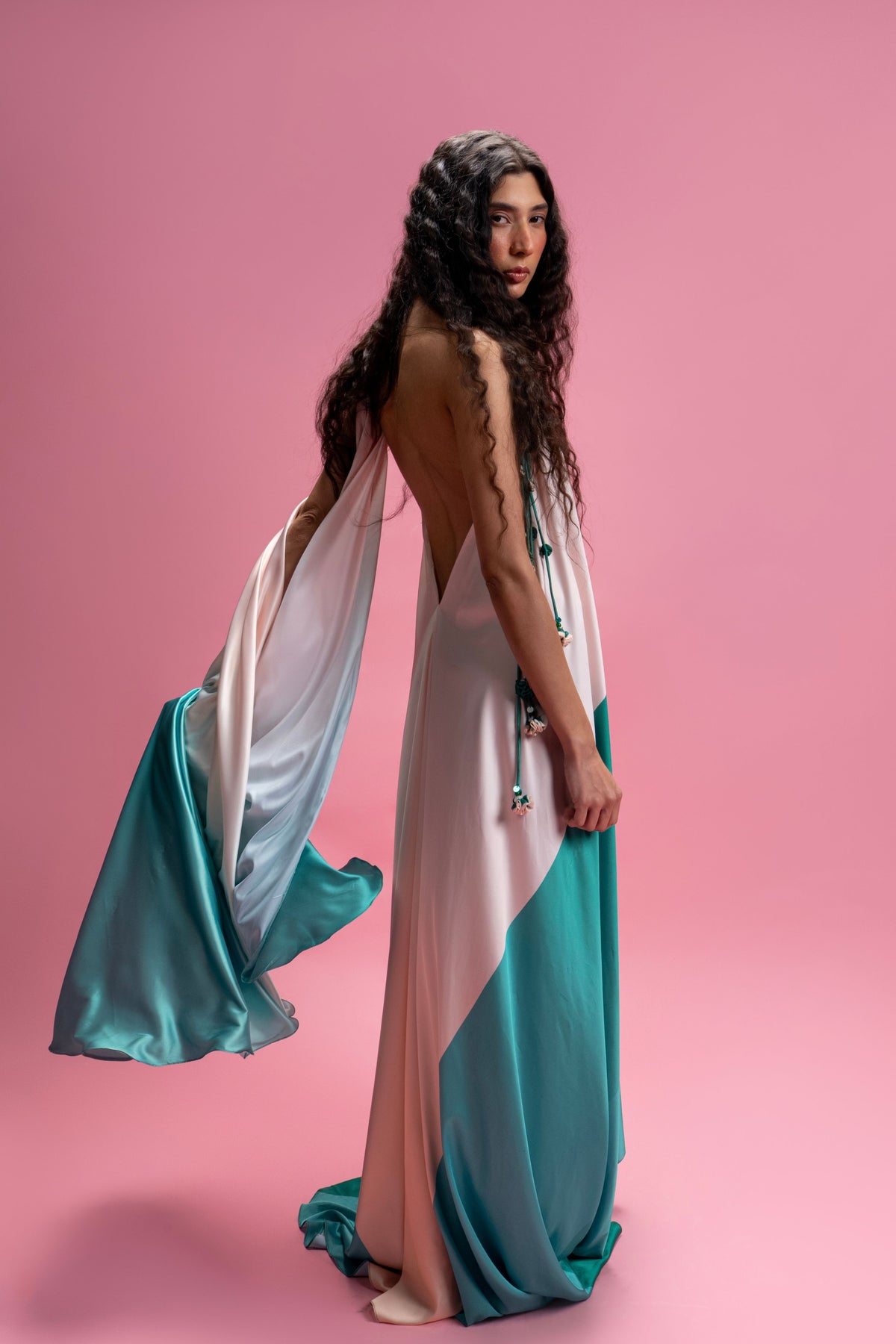 Green Montage Maxi Dress