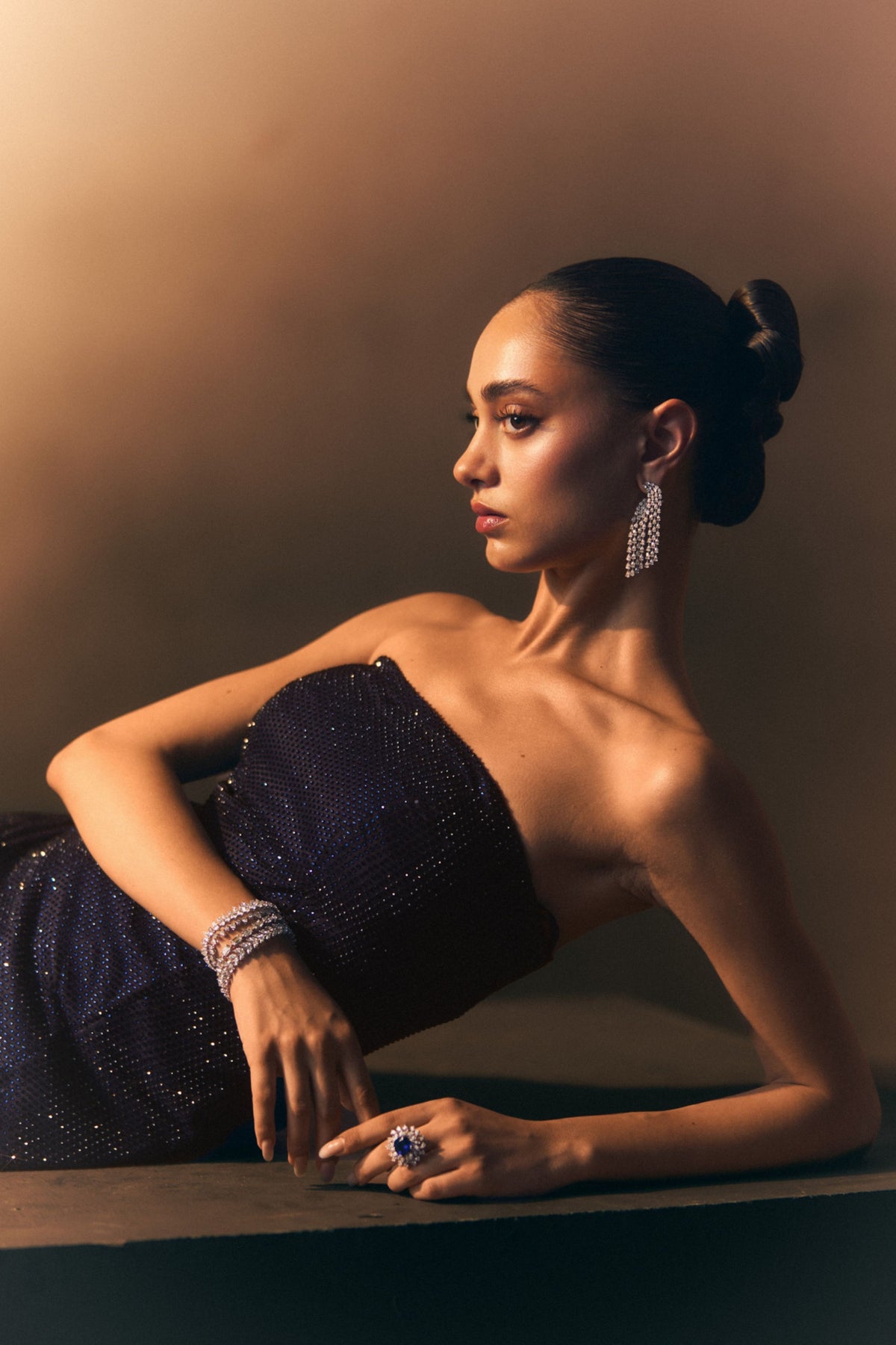Nocturne Off-Shoulder Sharara Set