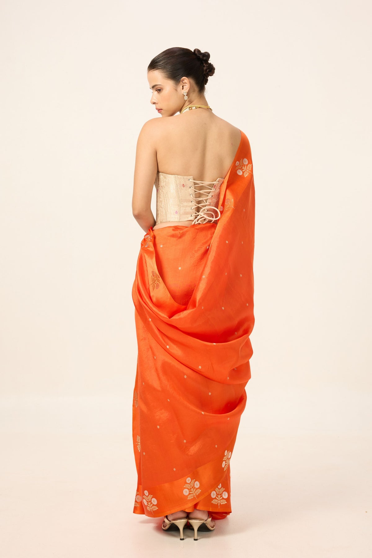 Orange Silk Saree