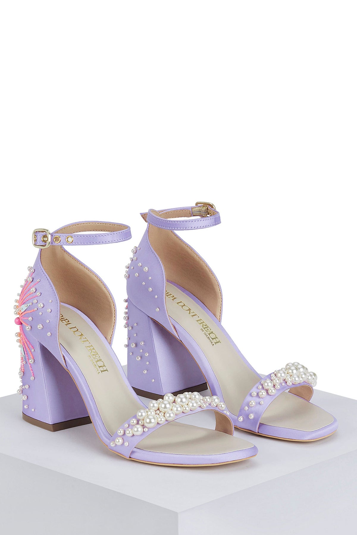The Dandelion Twinkle - Lilac Platform Block Heels