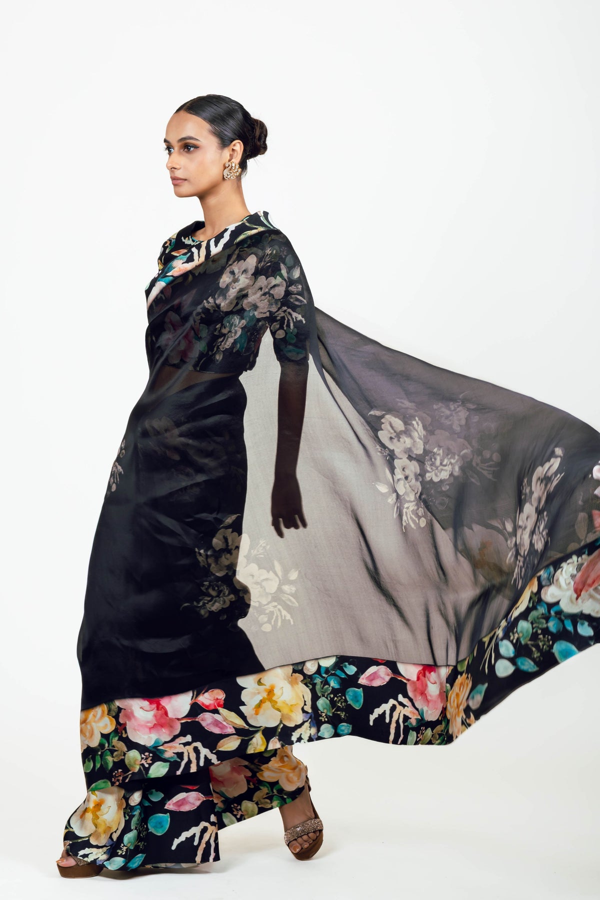 Julie Black Organza Saree