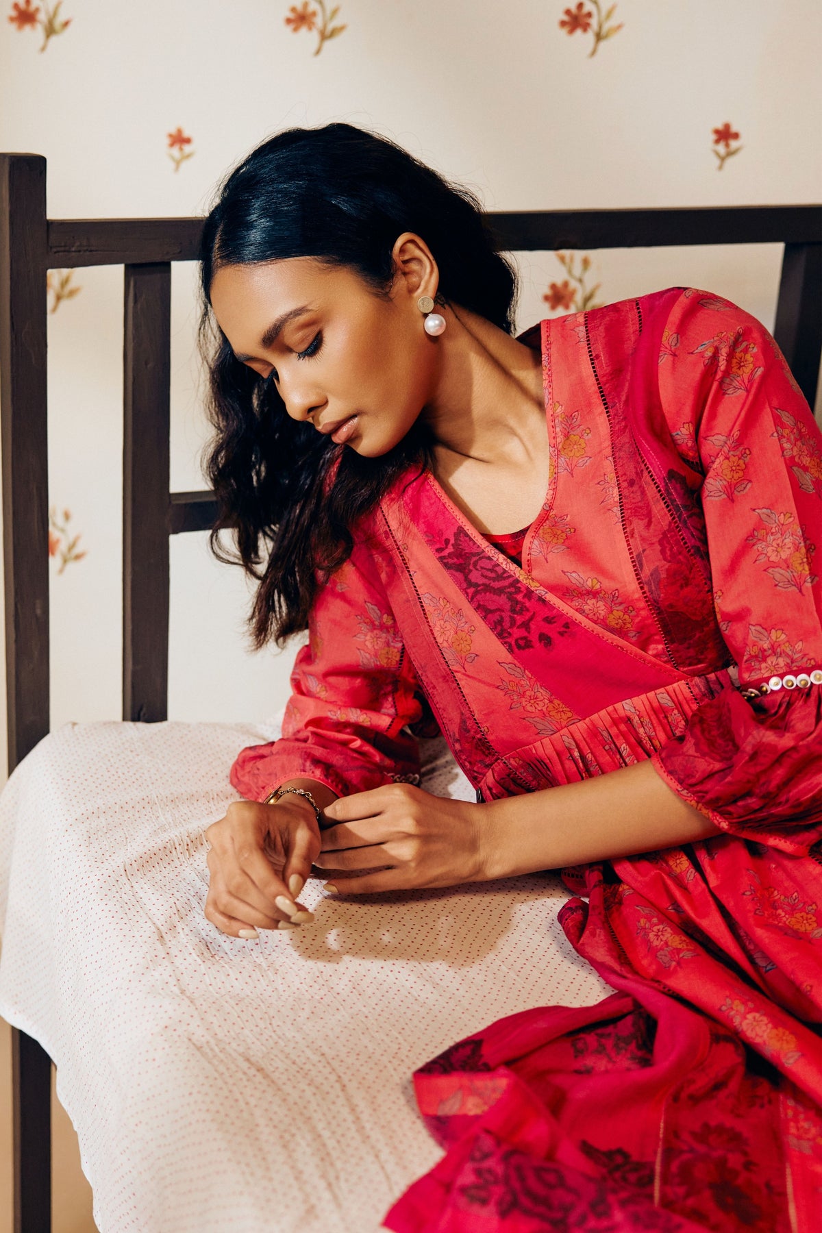 Rose Pink Printed Kurta Set