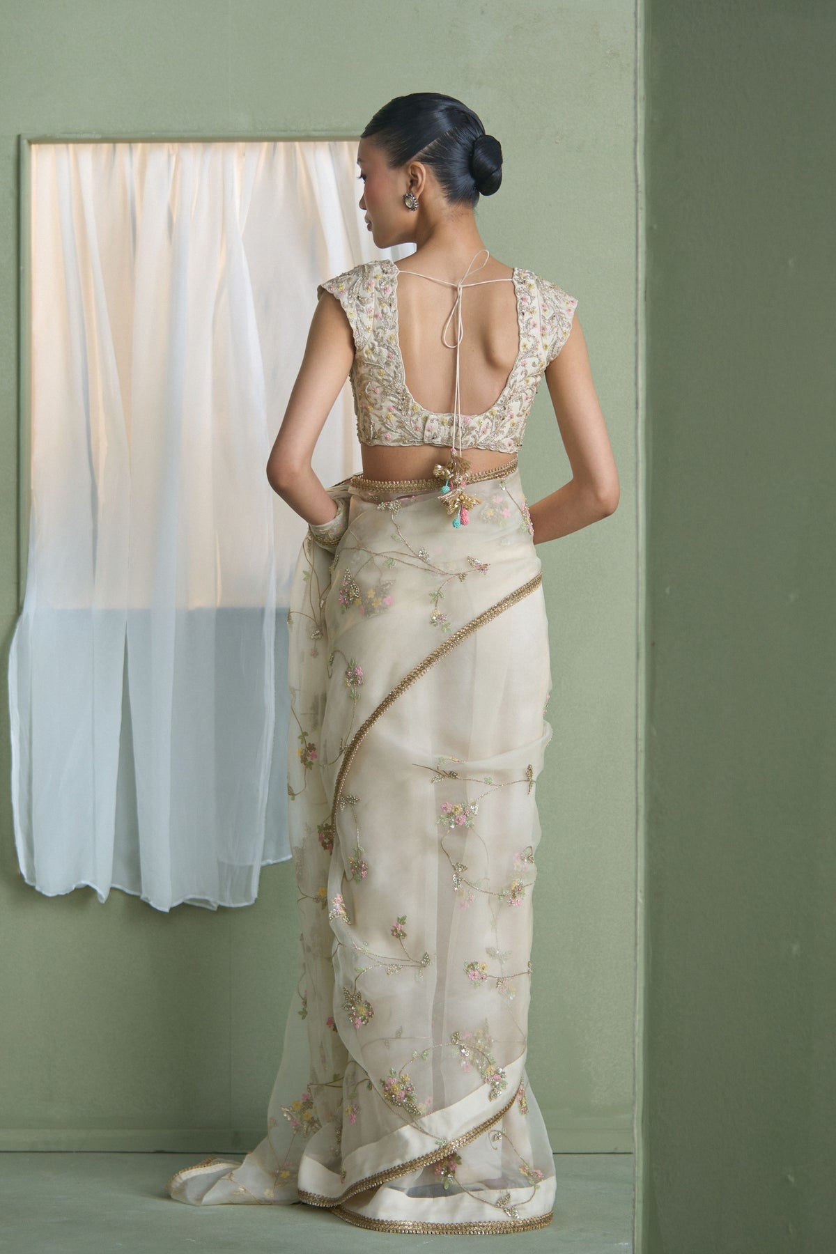 Cassia Jaal Saree Set