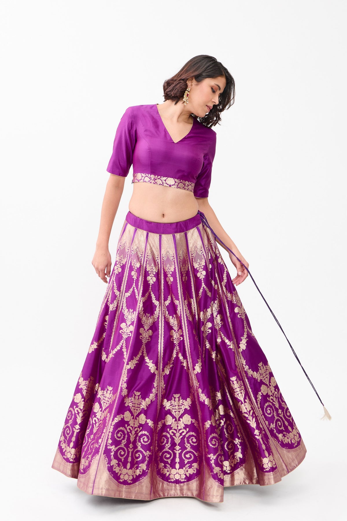 Purple Madhumita Lehenga Set