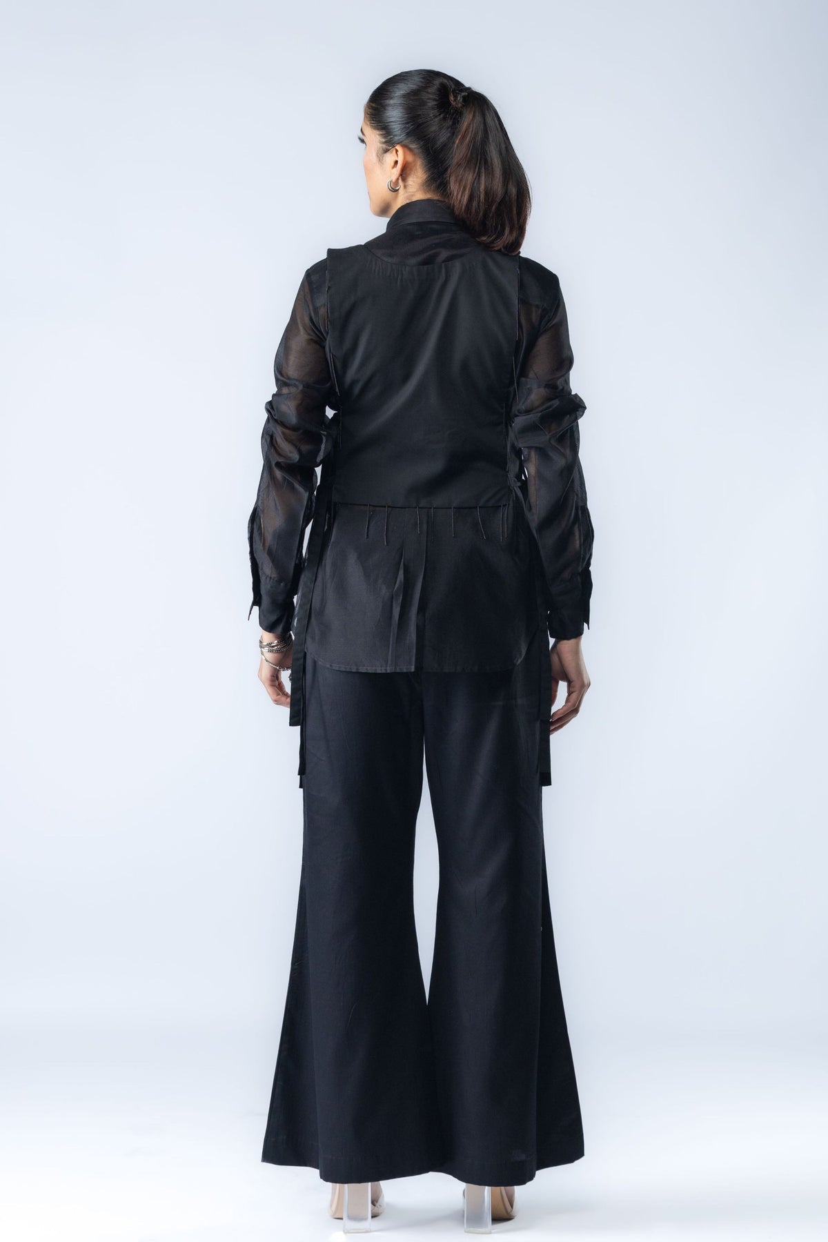 Black Embroidered Bib