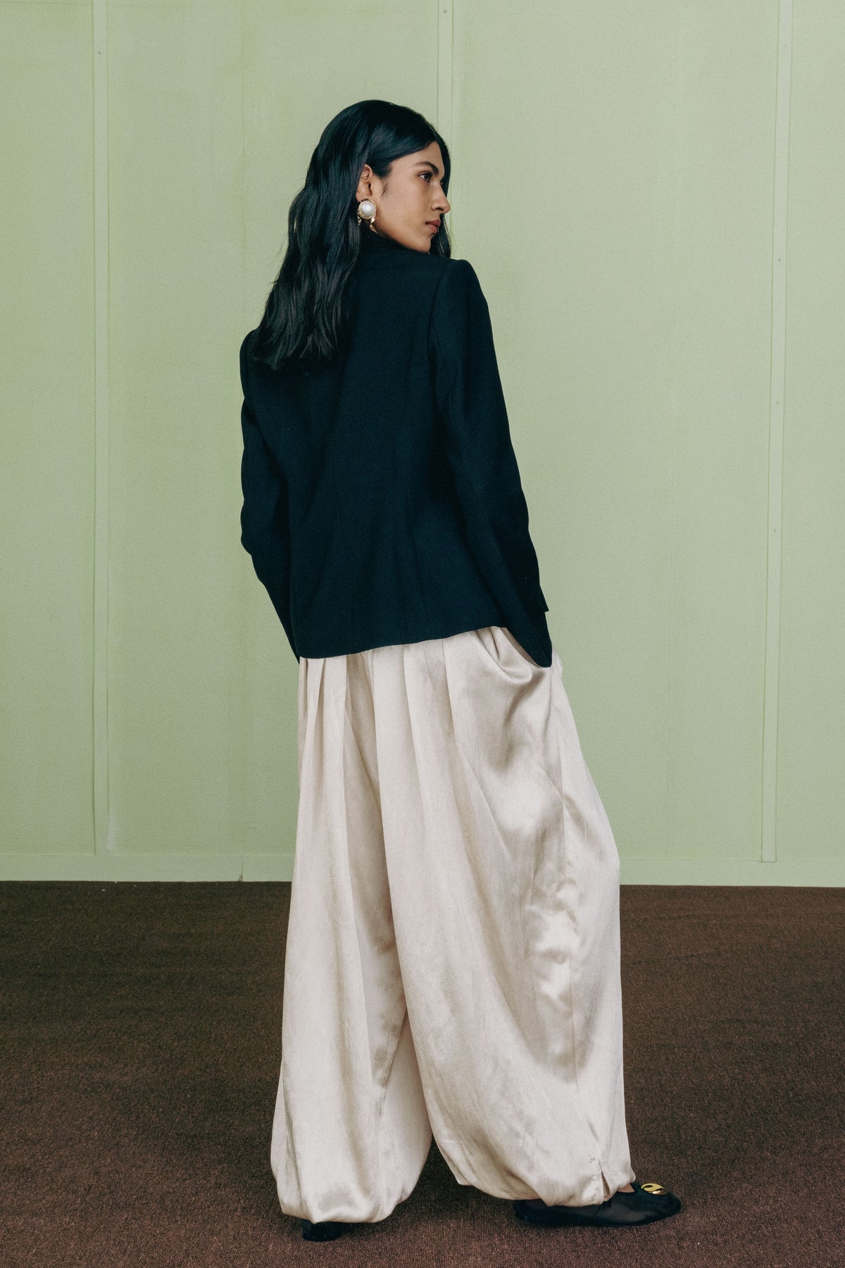 Pearled Ivory Baloon Pants