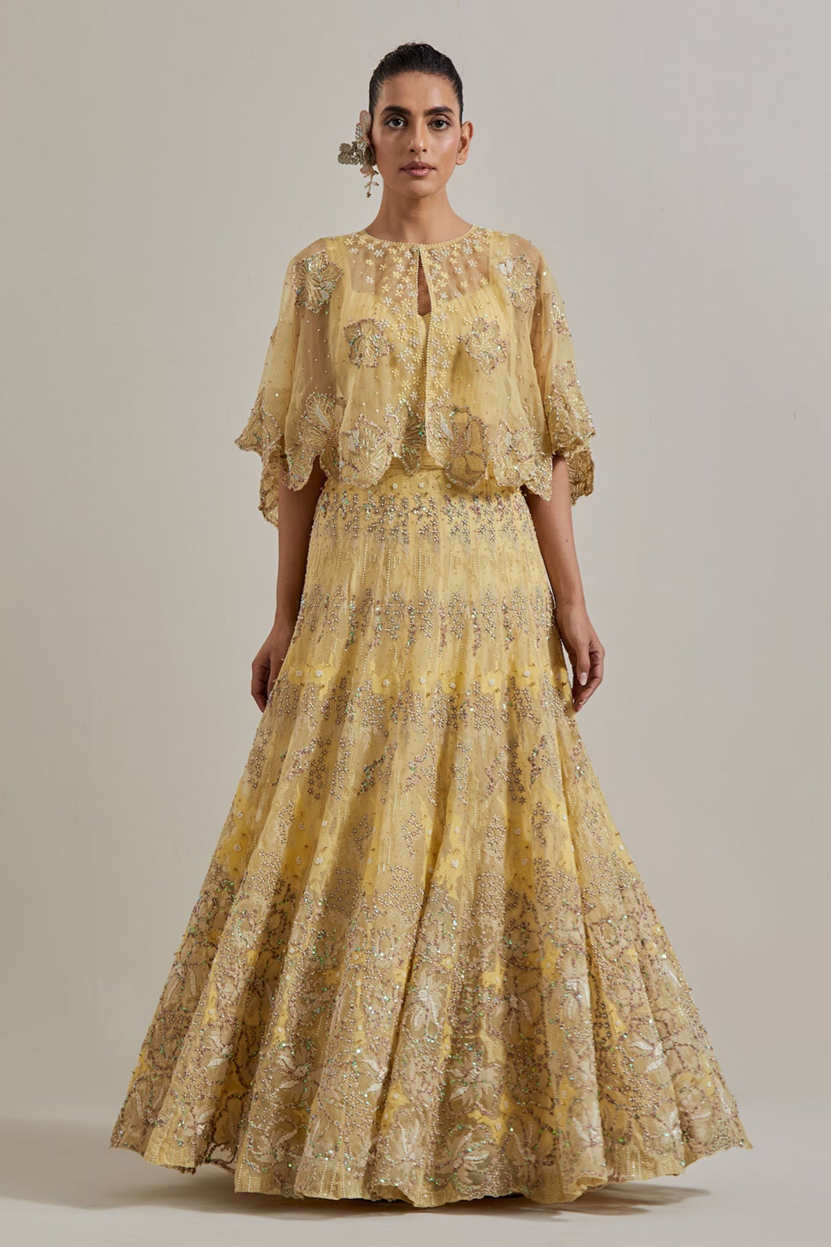 Lemon Glimmer Skirt Set