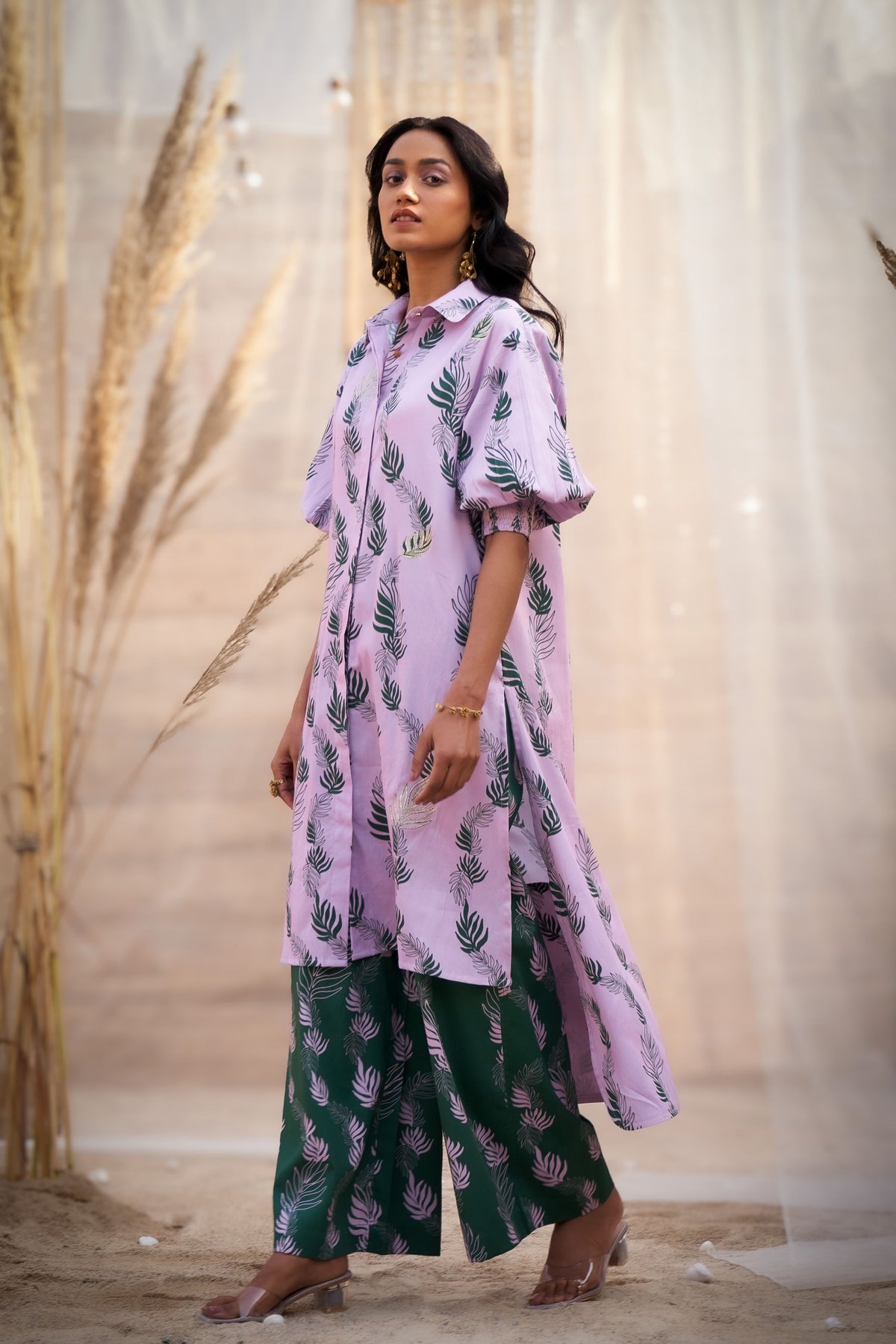 Reveria Leaf  Printed Kurta Set