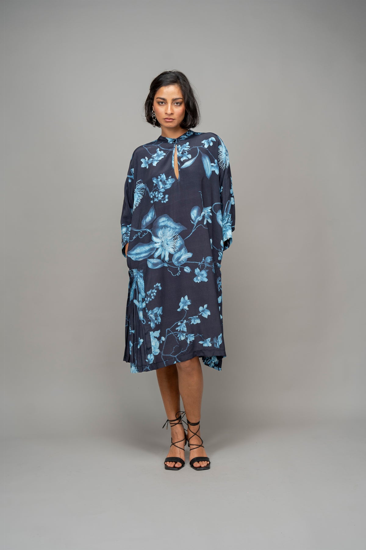 Garden Print Fin Dress in Aurora Borealis