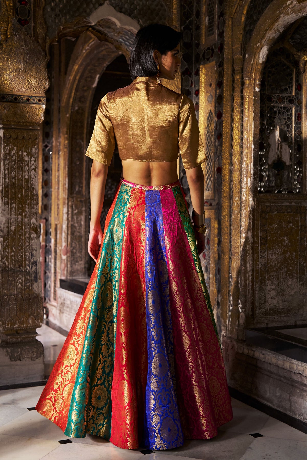 Banares Multicolour Flared Lehenga Set